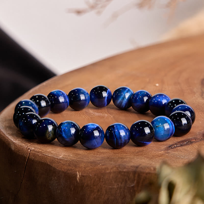 Buddhist Blessing Blue Tiger Eye Balance Bracelet