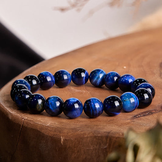 Buddhist Blessing Blue Tiger Eye Balance Bracelet