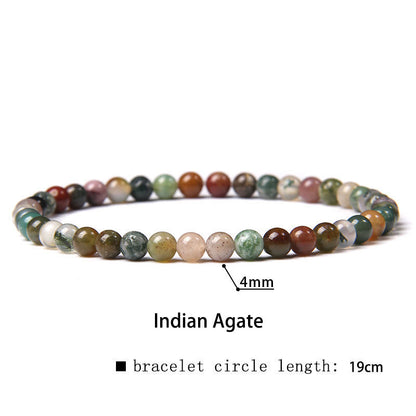 Buddhist Blessing 4mm Various Stone Crystal Mini Beads Healing Bracelet