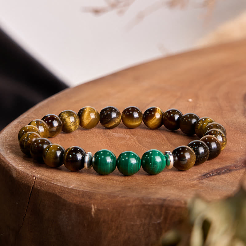Buddhist Blessing Tiger Eye Green Tiger Eye Courage Bracelet
