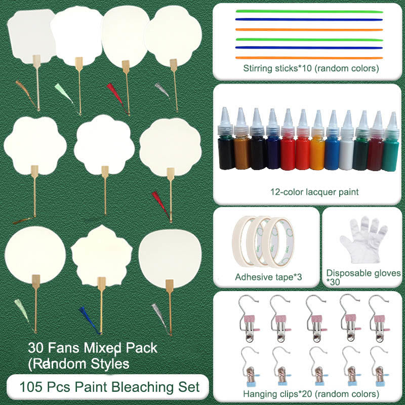 Buddhist Blessing DIY Chinese Lacquer Fan Blank Painting Handheld Fan