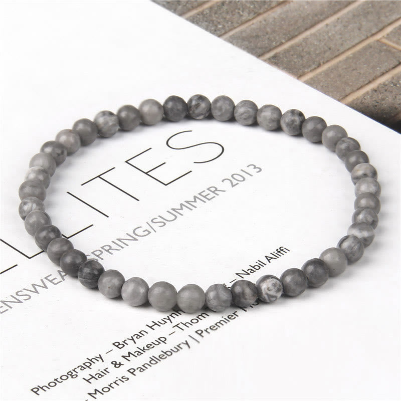 Buddhist Blessing 4mm Various Stone Crystal Mini Beads Healing Bracelet