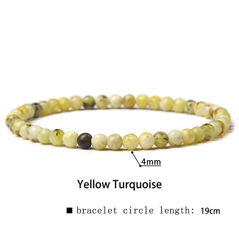 Buddhist Blessing 4mm Various Stone Crystal Mini Beads Healing Bracelet