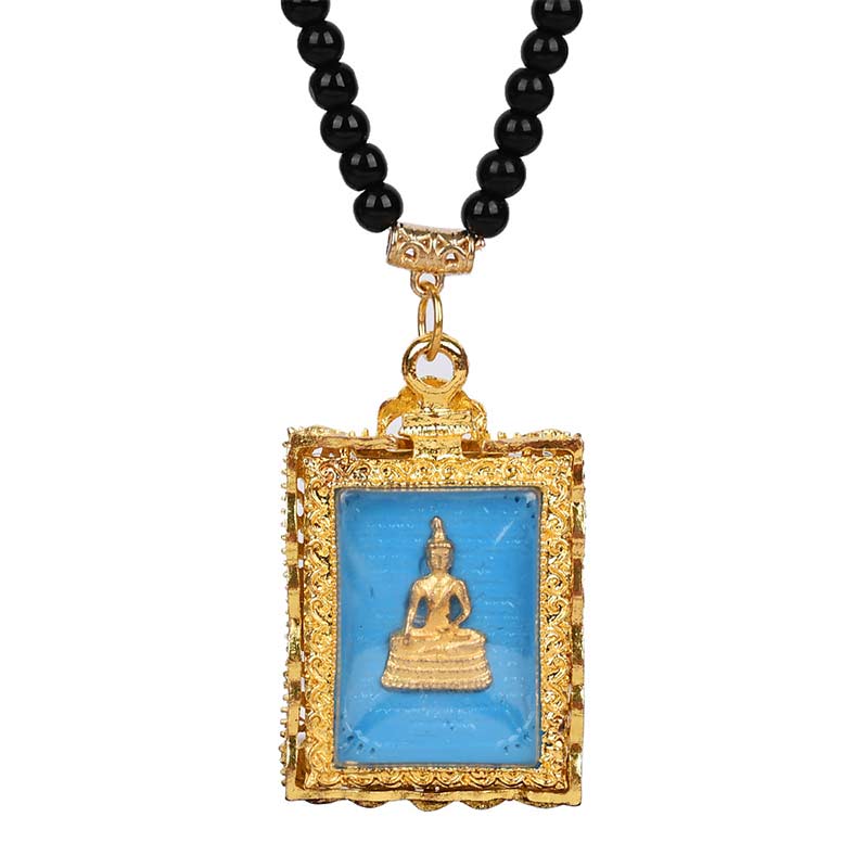 Obsidian Buddha Serenity Pendant Necklace (Extra 30% Off | USE CODE: FS30)