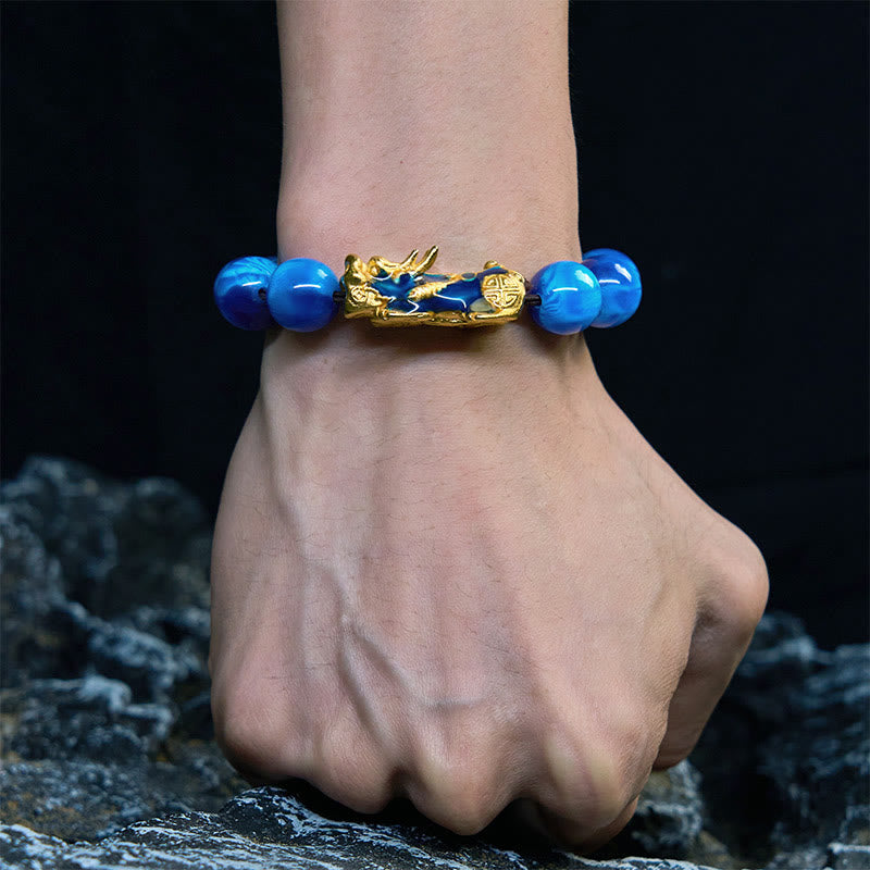 Buddhist Blessing Colorful Sea Willow Color Change PiXiu Positive Healing Bracelet