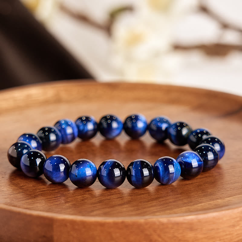 Buddhist Blessing Blue Tiger Eye Balance Bracelet