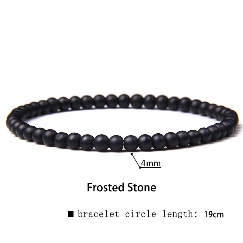 Buddhist Blessing 4mm Various Stone Crystal Mini Beads Healing Bracelet