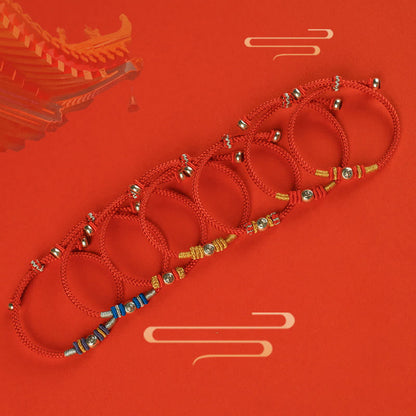 Buddhist Blessing Red String Chinese Characters Protection Bracelet