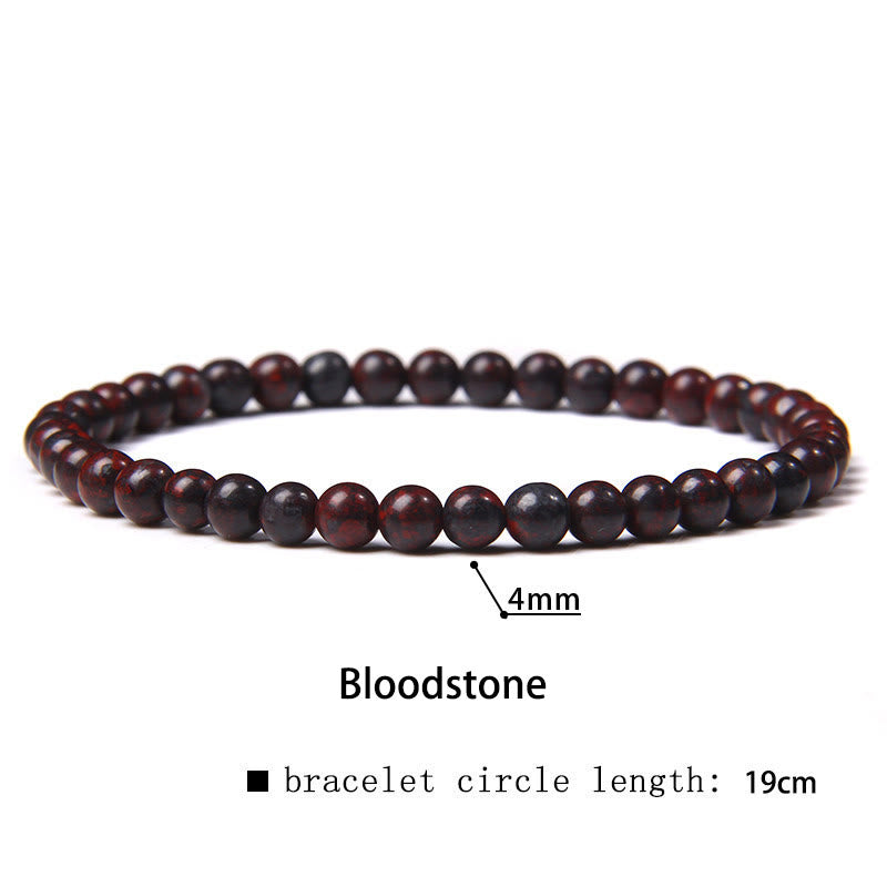 Buddhist Blessing 4mm Various Stone Crystal Mini Beads Healing Bracelet