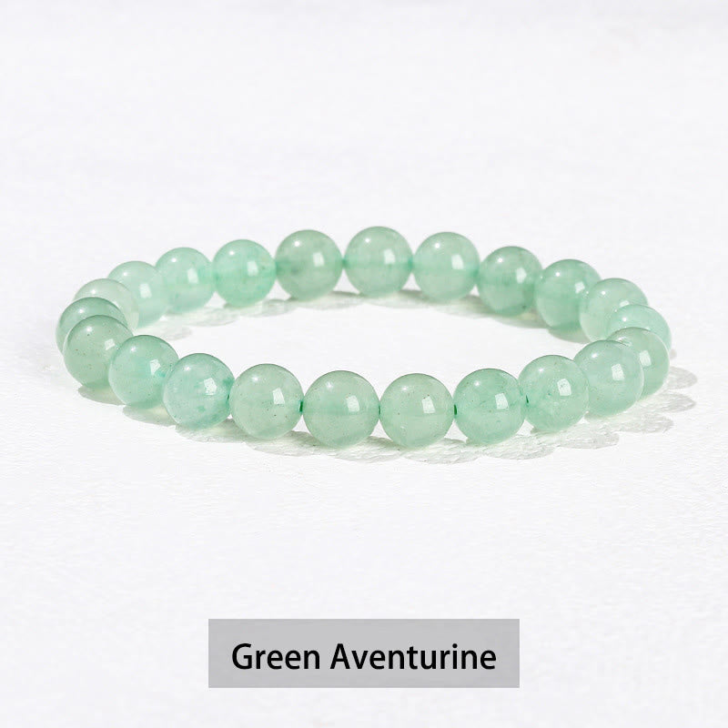 Buddhist Blessing Various Crystal Stone Amethyst Green Aventurine Rose Quartz Healing Bracelet
