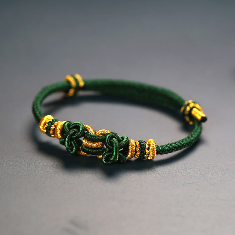 Buddhist Blessing Red String Saddle Knot Strength Bracelet