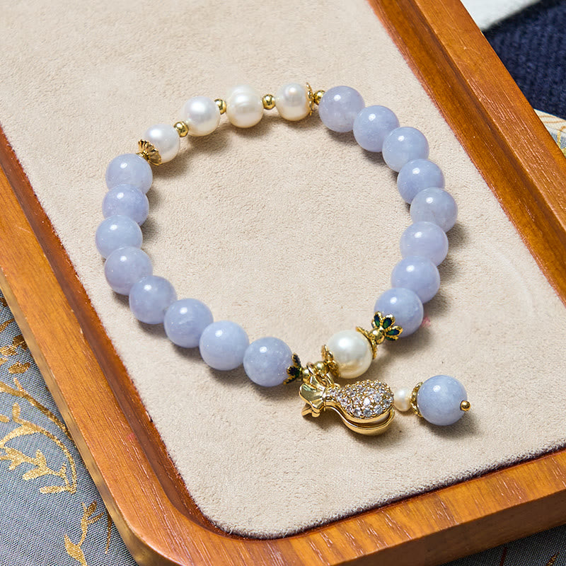 Buddhist Blessing Inner Peace And Stress Relief Aquamarine Jade Blue Bracelet Bangle Bundle