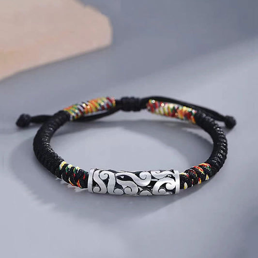 Buddhist Blessing Copper Auspicious Clouds Luck String Bracelet