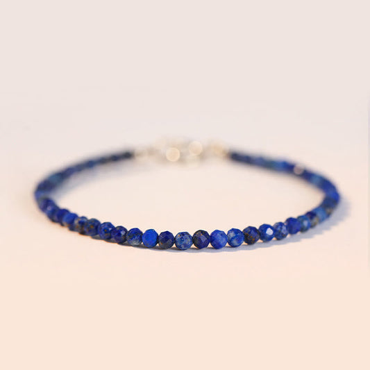 Buddhist Blessing Small Lazurite Ultra-Thin Beads Balance Bracelet