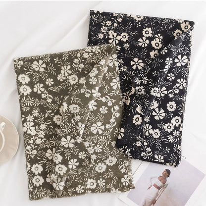 Buddhist Blessing Tibetan Shawl Fresh Daisy Print Fall Winter Soft Warm Travel Scarf Wrap