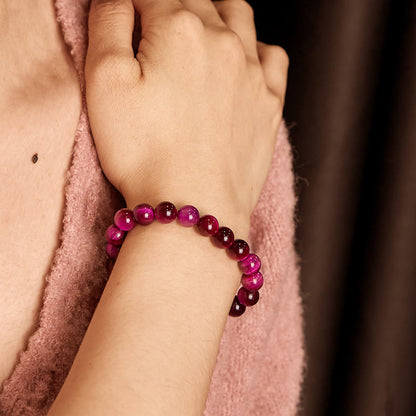 Buddhist Blessing Red Tiger Eye Calm Bracelet