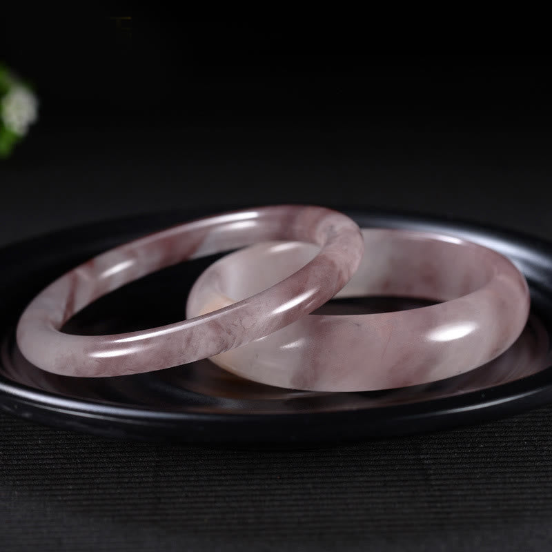 Buddha Stones Purple Jade Happiness Protection Bracelet Bangle