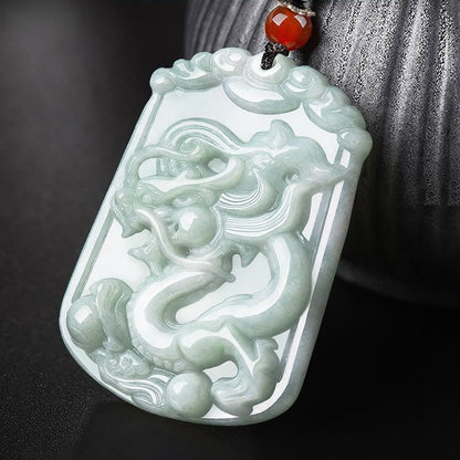 Buddha Stones Natural Jade 12 Chinese Zodiac Abundance Amulet Pendant Necklace