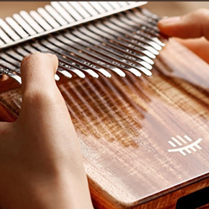 Buddhist Blessing Kalimba 21 Keys Thumb Piano Acacia Maple Sapele Wood Portable Finger Piano