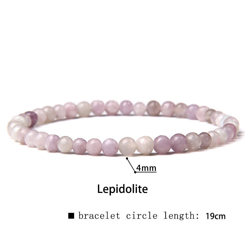 Buddhist Blessing 4mm Various Stone Crystal Mini Beads Healing Bracelet