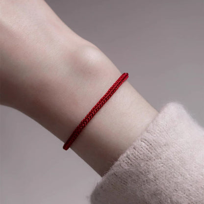 Buddhist Blessing Red String Jade Connection Bracelet