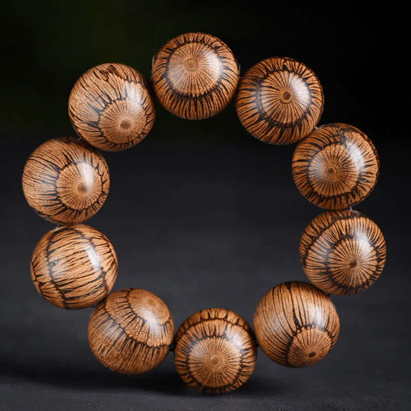 Buddhist Blessing Gnetum Wood Beads Protection Bracelet