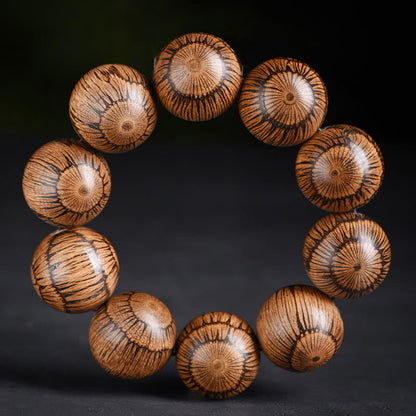 Buddhist Blessing Gnetum Wood Beads Protection Bracelet