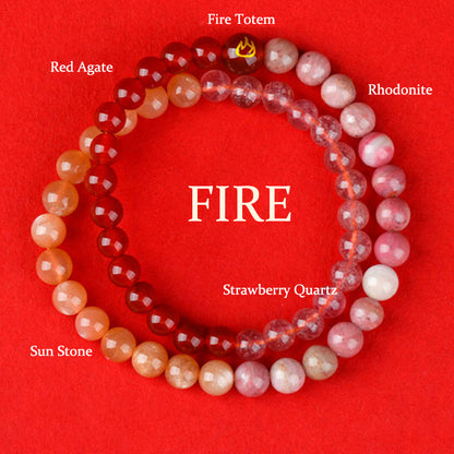Buddhist Blessing Five Elements Various Agate Crystal Chalcedony White Crystal White Agate Luck Bracelet