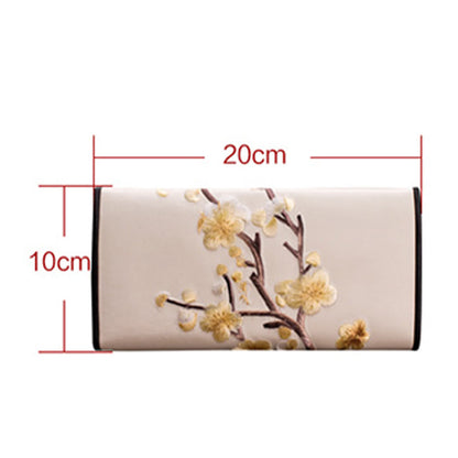 Buddhist Blessing Plum Bossom Su Embroidery Journey Shopping Long Purse Handbag