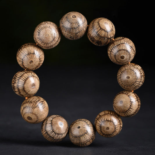 Buddhist Blessing Gnetum Wood Beads Protection Bracelet