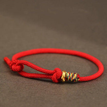 Buddhist Blessing Red String 925 Sterling Silver 999 Sterling Silver Coin Luck Bracelet