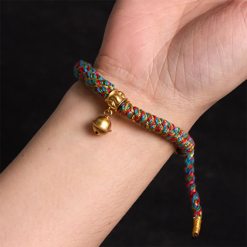 Buddhist Blessing Tibetan Om Mani Padme Hum Carved Zakiram Goddess of Wealth Charm Amulet Bracelet