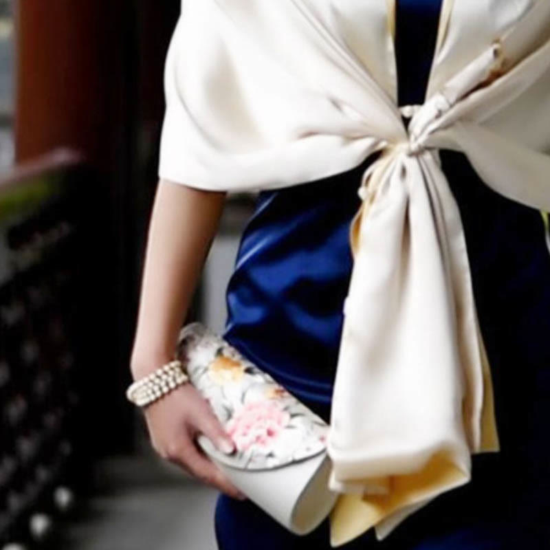 Buddhist Blessing Peony Tulip Su Embroidery Wedding Shopping Purse Handbag Crossbody Bag