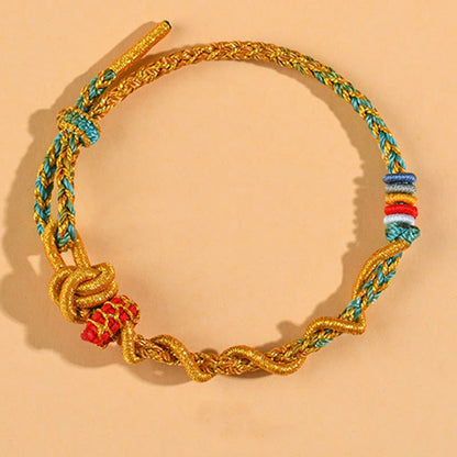 Buddhist Blessing Colorful String Snake Dragon Year of the Snake Luck Bracelet