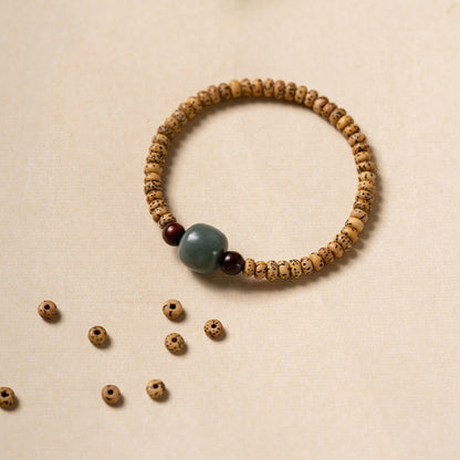 Buddhist Blessing Bodhi Seed Small Leaf Red Sandalwood Wisdom Bracelet