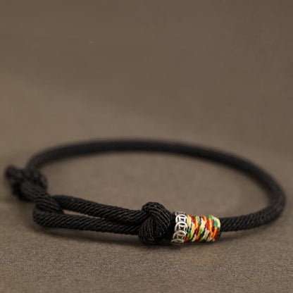 Buddhist Blessing Red String 925 Sterling Silver 999 Sterling Silver Coin Luck Bracelet