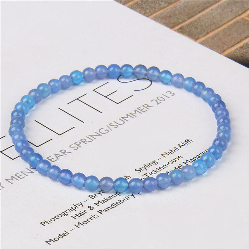 Buddhist Blessing 4mm Various Stone Crystal Mini Beads Healing Bracelet