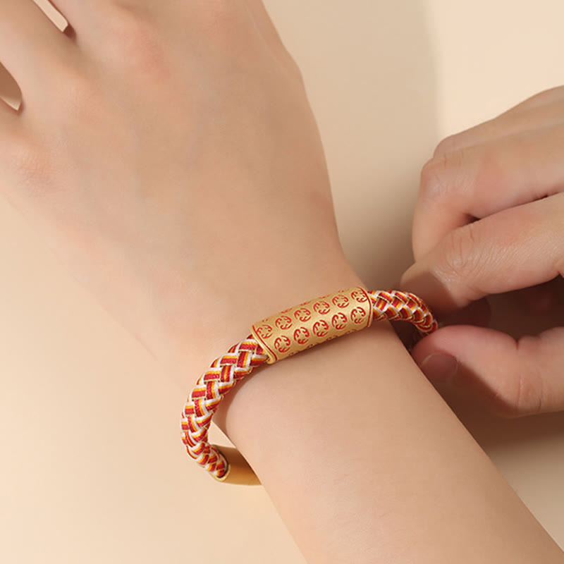 Buddhist Blessing Tibetan Hot Wheels Various Colors Rope Diamond Knot Luck Buckle Bracelet
