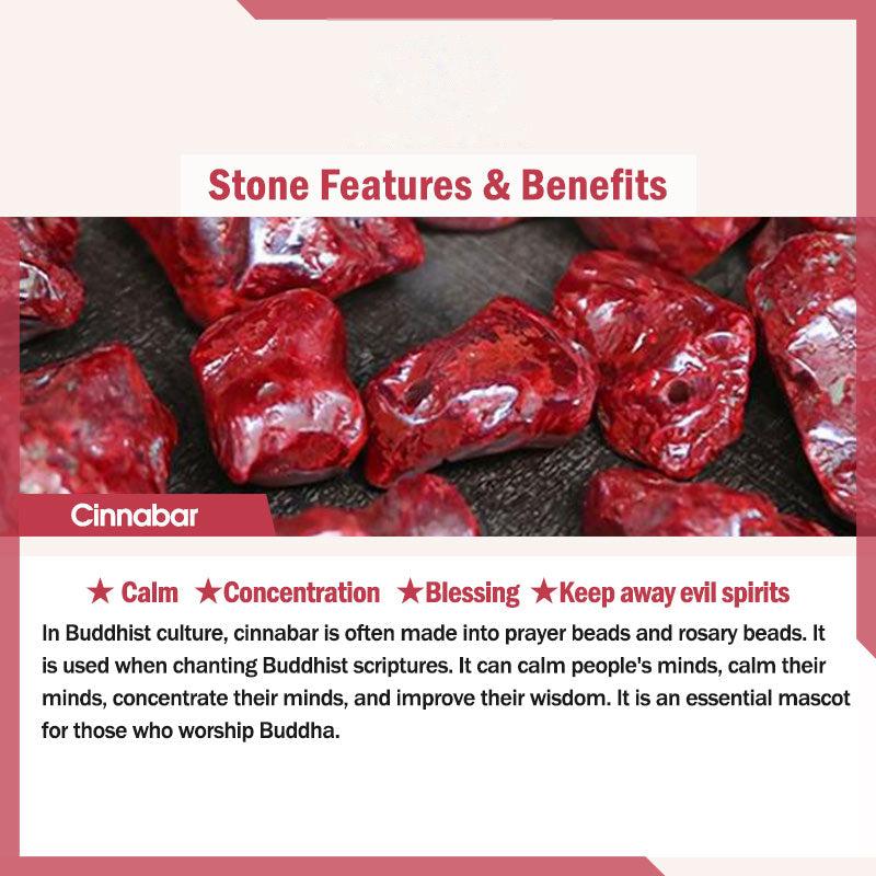 Buddhist Blessing Natural Cinnabar Chinese Zodiac Ruyi Handle Fu Character Lotus Blessing Red String Belly Chain