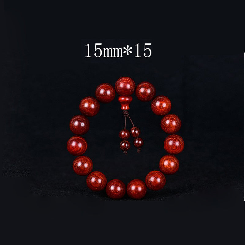 Buddhist Blessing Tibetan Small Leaf Red Sandalwood Balance Bracelet