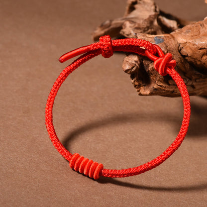 Buddhist Blessing Red String Eight Stranded Rope Strength Bracelet