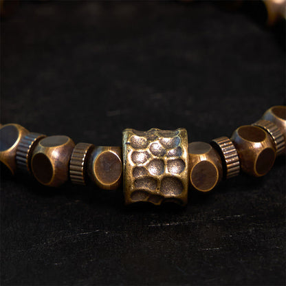 Buddhist Blessing Copper Meteorite Pattern Balance Bracelet