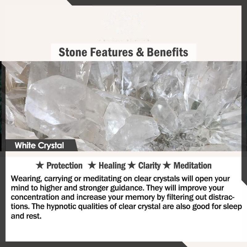 Buddhist Blessing Tibet White Crystal Black Onyx Om Mani Padme Hum Meditation Bracelet