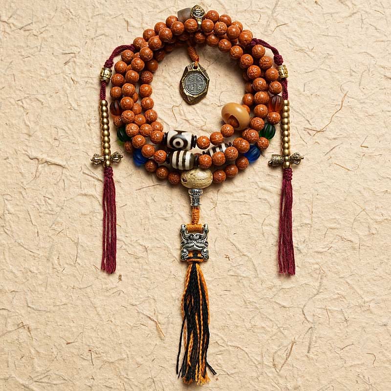 Buddhist Blessing Tibet Bodhi Seed 108 Mala Beads Wisdom Peace Bracelet Necklace