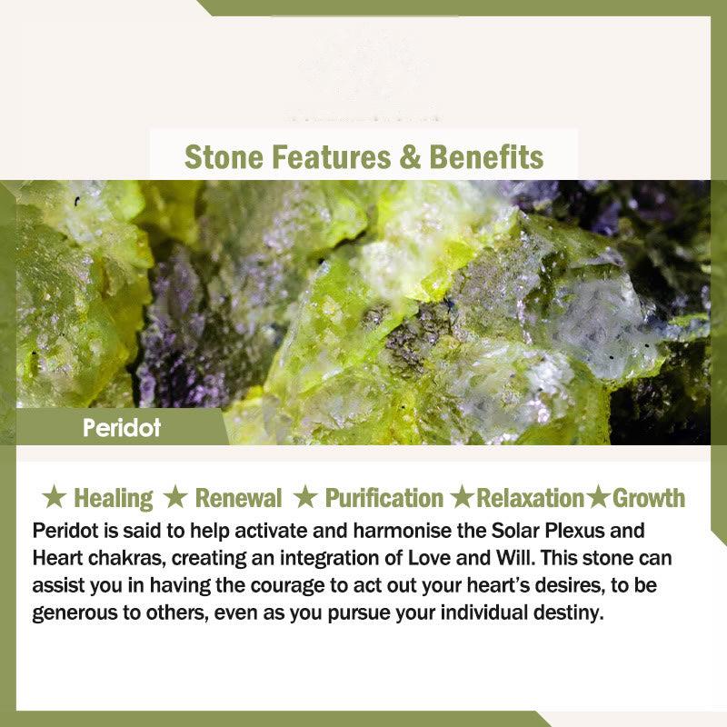 Buddhist Blessing 925 Sterling Silver Peridot Square Beads Peace Anklet