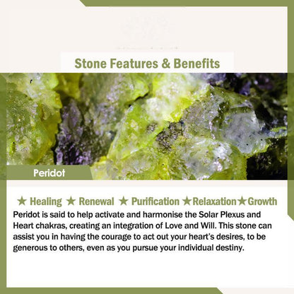 Buddhist Blessing 925 Sterling Silver Peridot Square Beads Peace Anklet