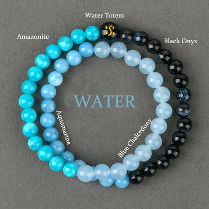 Buddhist Blessing Five Elements Various Agate Crystal Chalcedony White Crystal White Agate Luck Bracelet