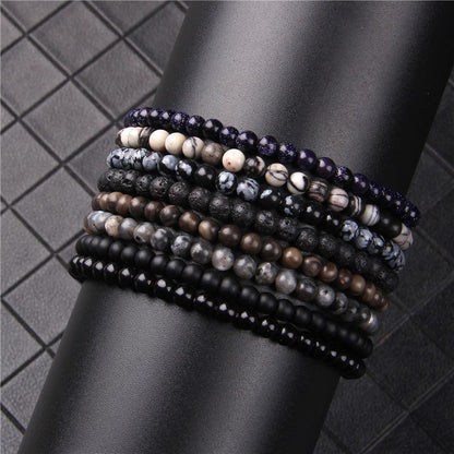 Buddhist Blessing 4mm Various Stone Crystal Mini Beads Healing Bracelet