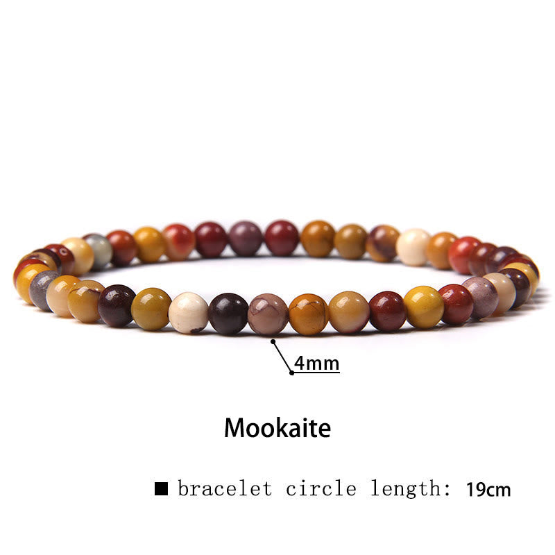 Buddhist Blessing 4mm Various Stone Crystal Mini Beads Healing Bracelet