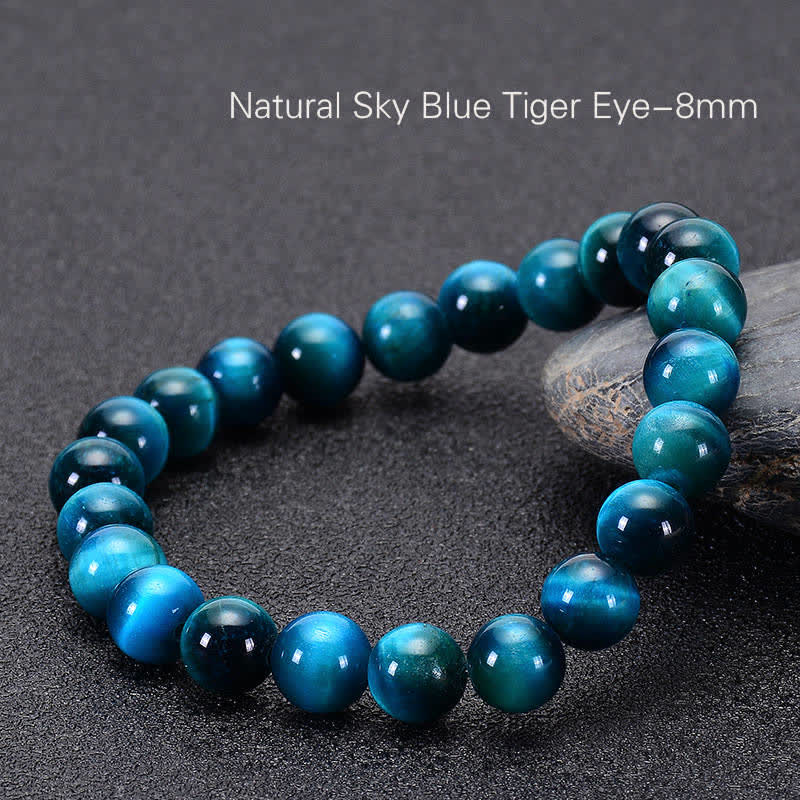 Buddhist Blessing Blue Tiger Eye Protection Bracelet